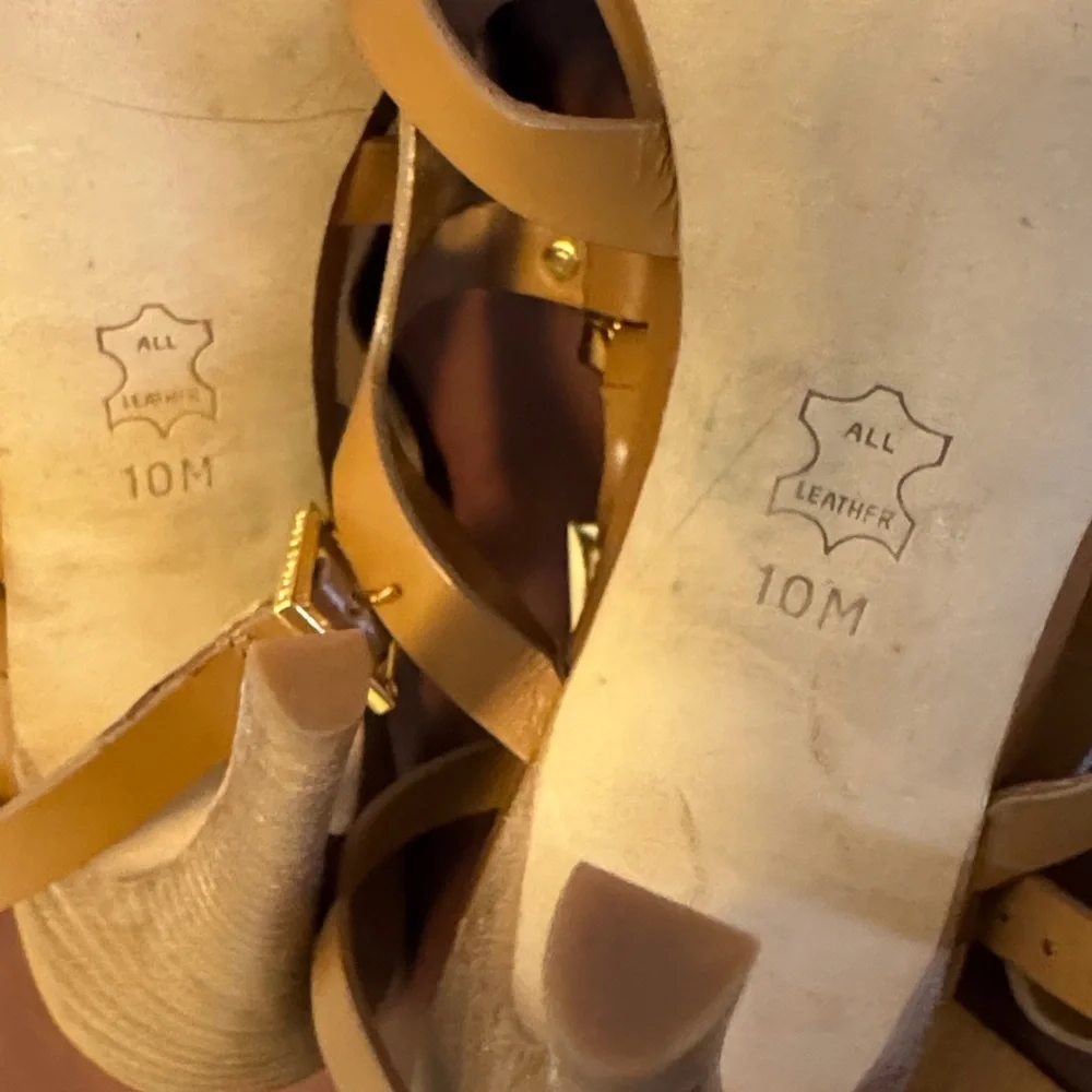 Tory Burch Light Brown Strappy Heels